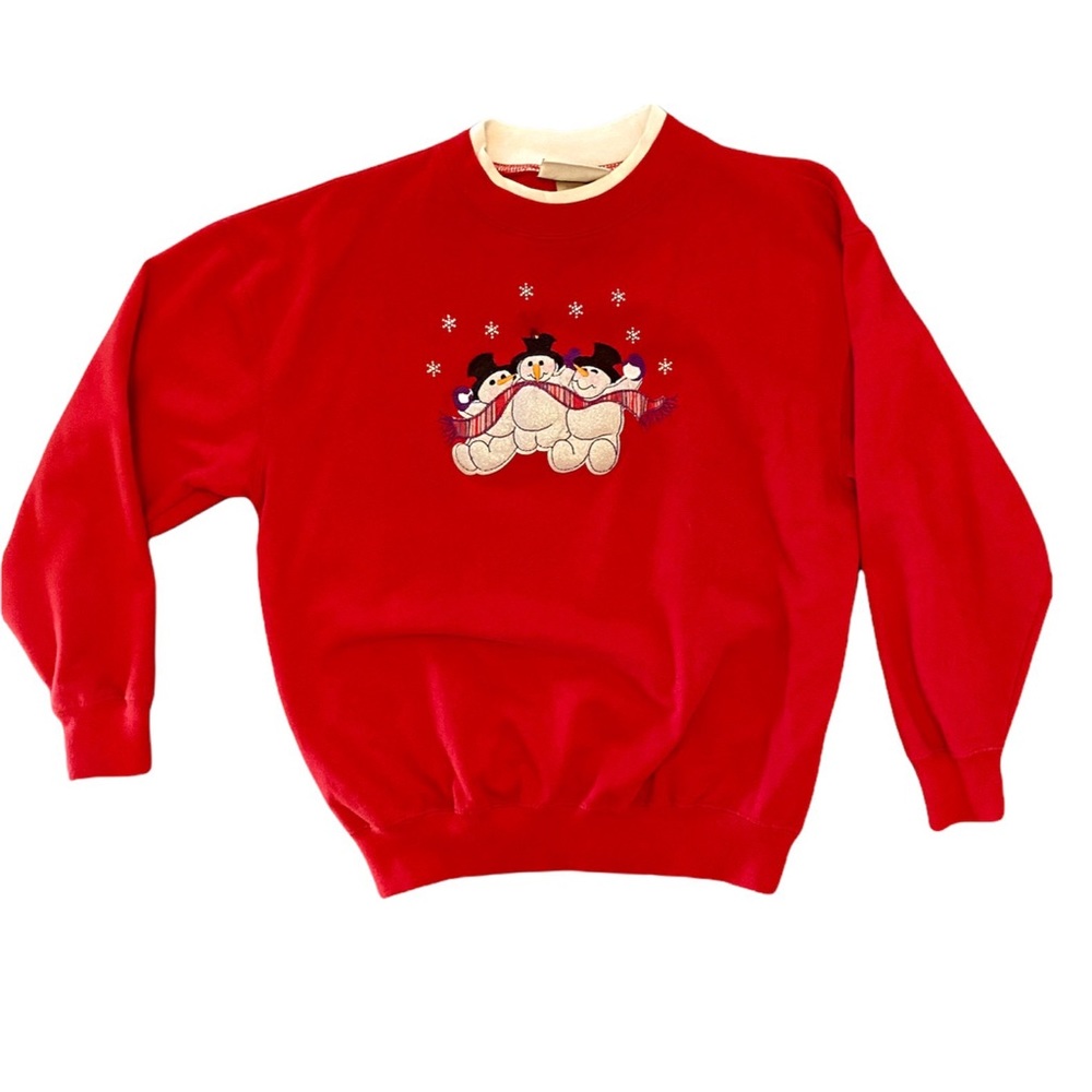 Christmas🎄 Red Snowmen Sweatshirt